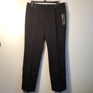 ❤️ NWT Larry Levine Petite Stretch Black Pants 12P